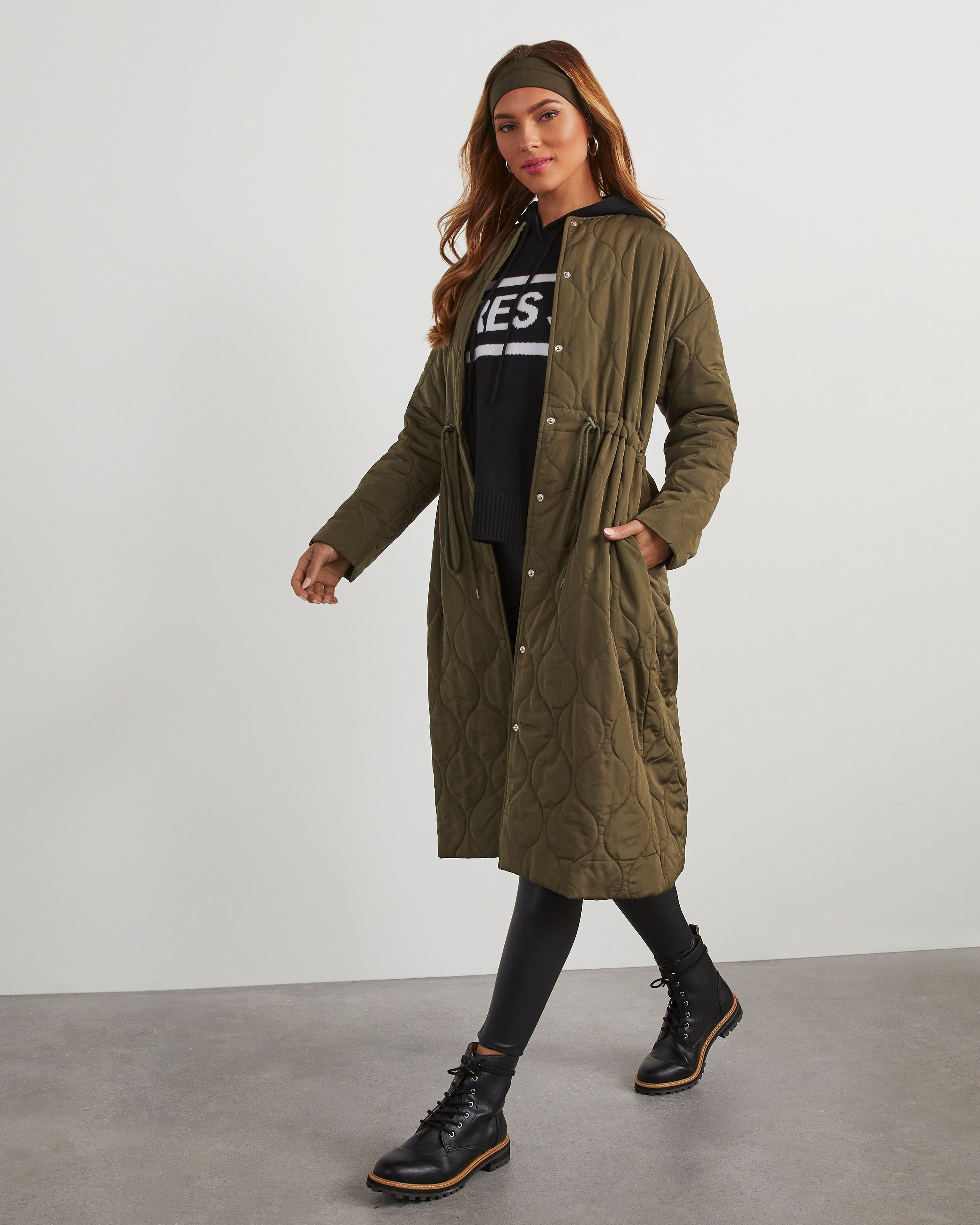 Emory Longline Quilted Coat sold by Vici product image thumbnail 4