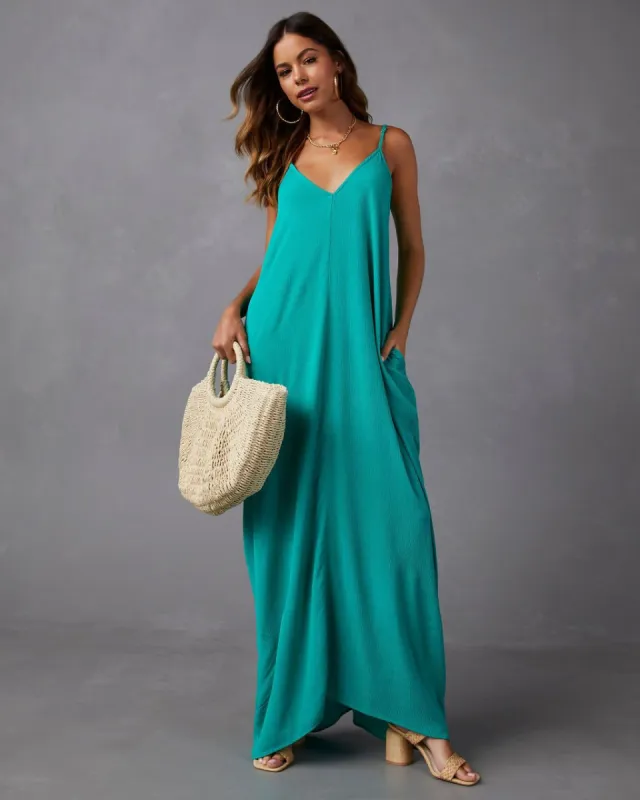 Olivian Pocketed Maxi Dress - Emerald - FINAL SALE sold by Vici