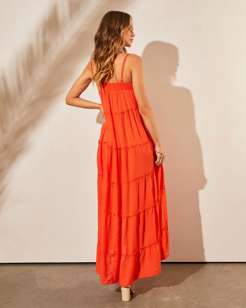 Del Mar Pocketed High Low Dress - Coral - FINAL SALE sold by Vici product image thumbnail 2