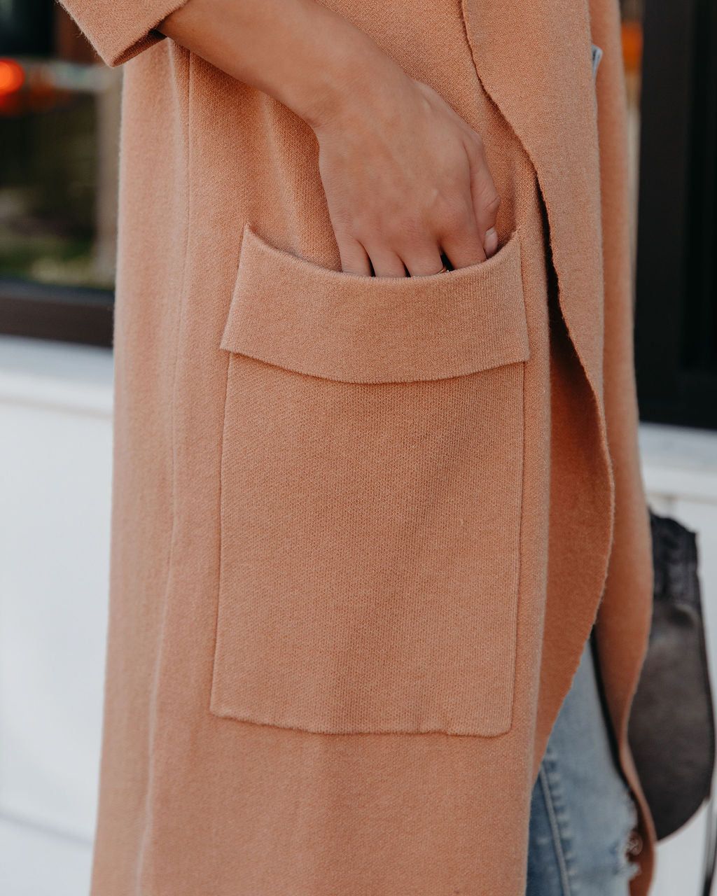 Cinnamon Pocketed Knit Cardigan - Camel - FINAL SALE sold by Vici product image thumbnail 4