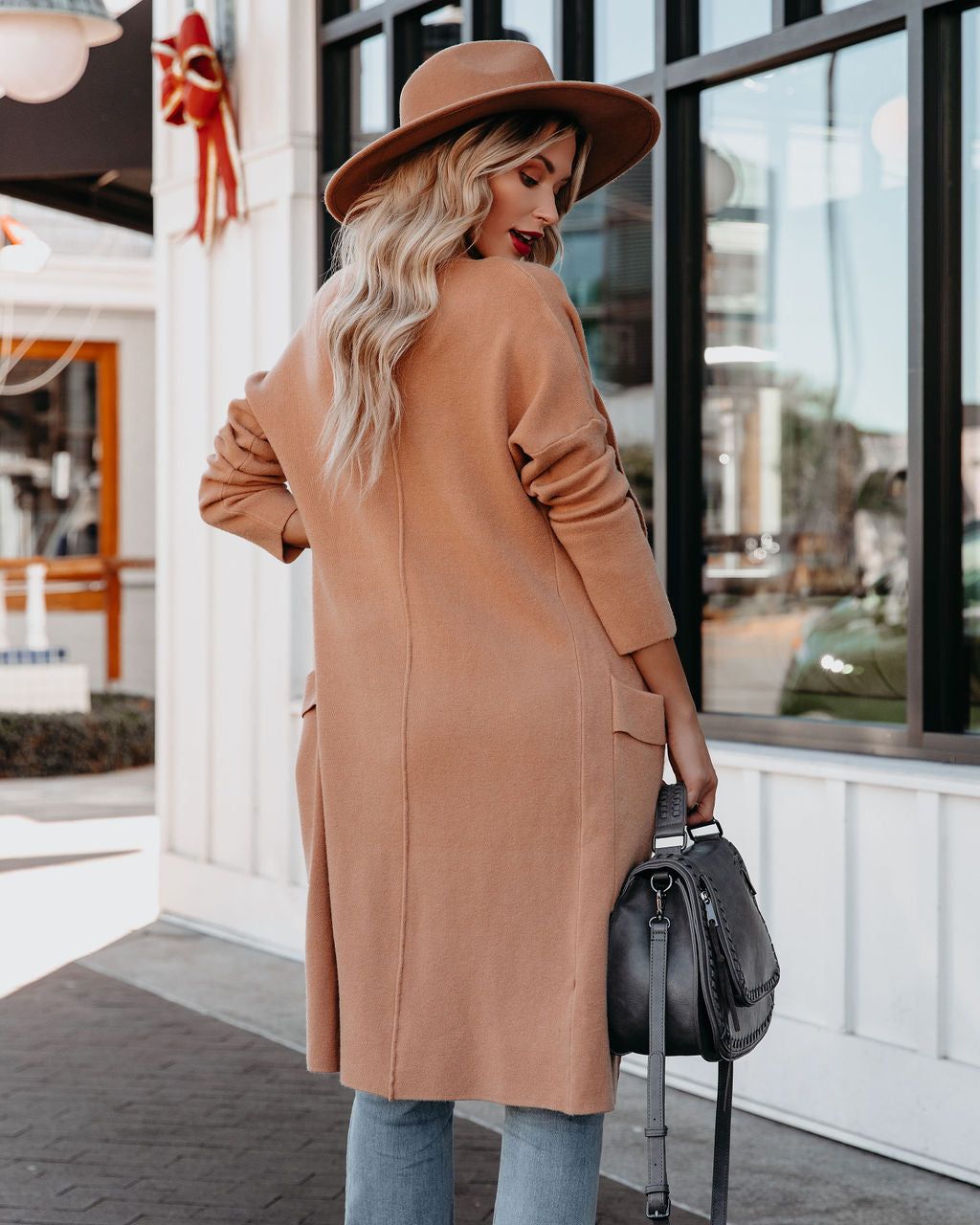 Cinnamon Pocketed Knit Cardigan - Camel - FINAL SALE sold by Vici product image thumbnail 2