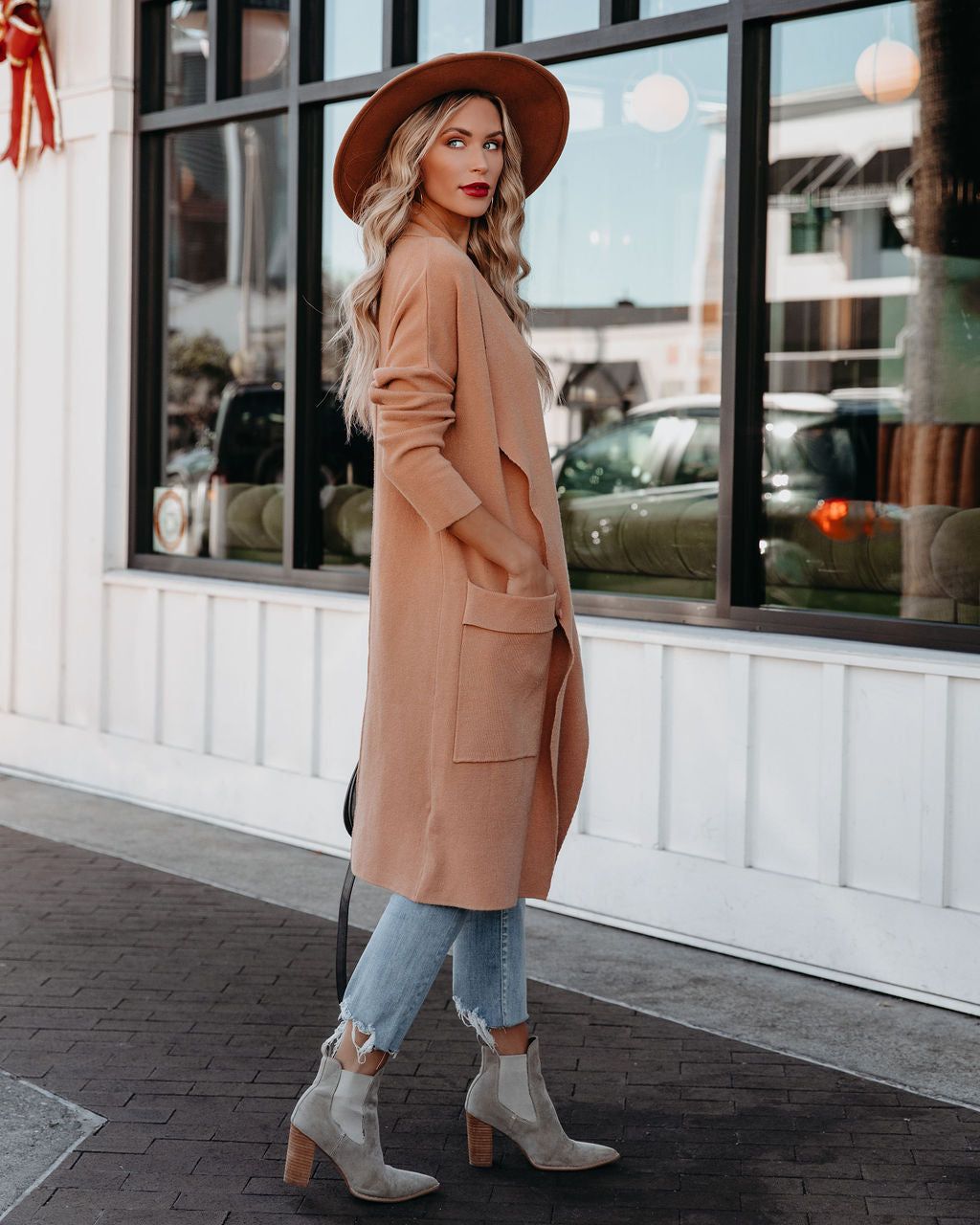 Cinnamon Pocketed Knit Cardigan - Camel - FINAL SALE sold by Vici product image thumbnail 8