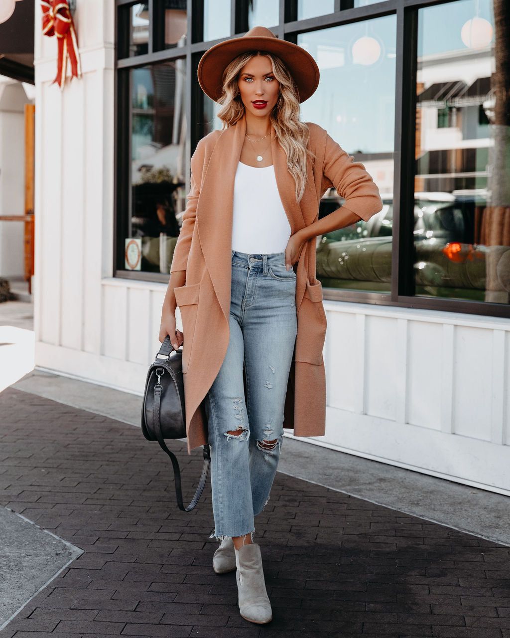 Cinnamon Pocketed Knit Cardigan - Camel - FINAL SALE sold by Vici product image thumbnail 11