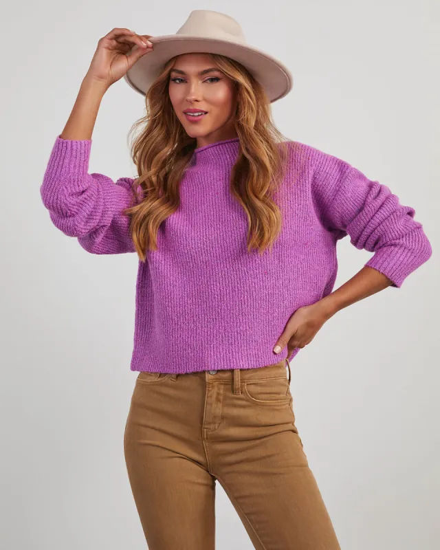 Sarabeth Mock Neck Knit Sweater sold by Vici