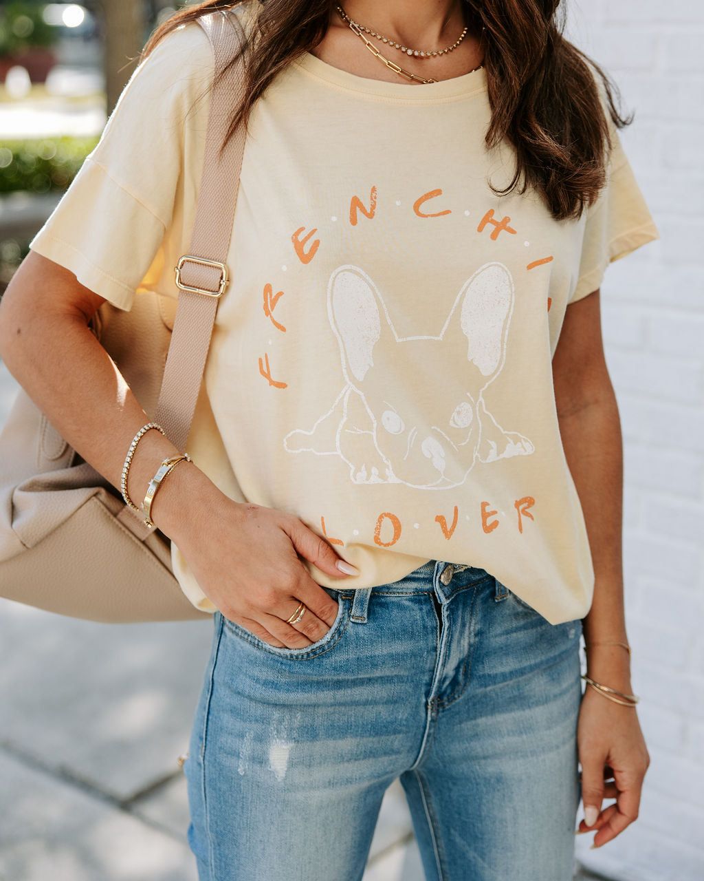 Frenchies Lover Cotton Tee sold by Vici product image thumbnail 2