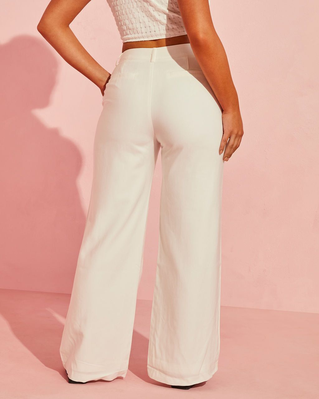 Blanc Pocketed Wide Leg Pant - White - FINAL SALE sold by Vici product image thumbnail 2