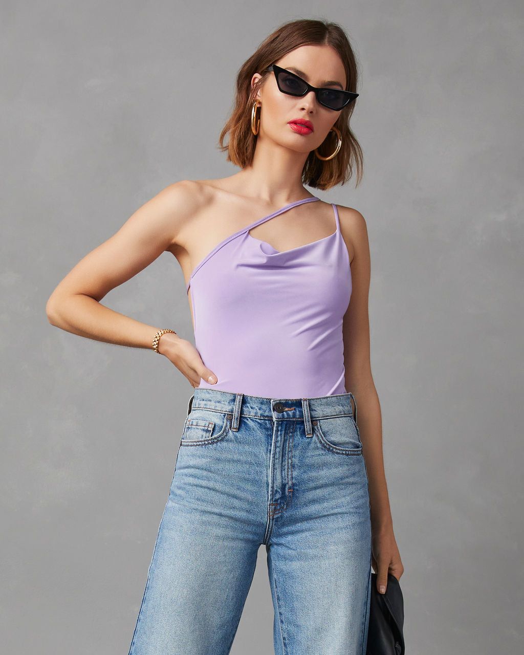 Celestini One Shoulder Bodysuit sold by Vici product image thumbnail 3