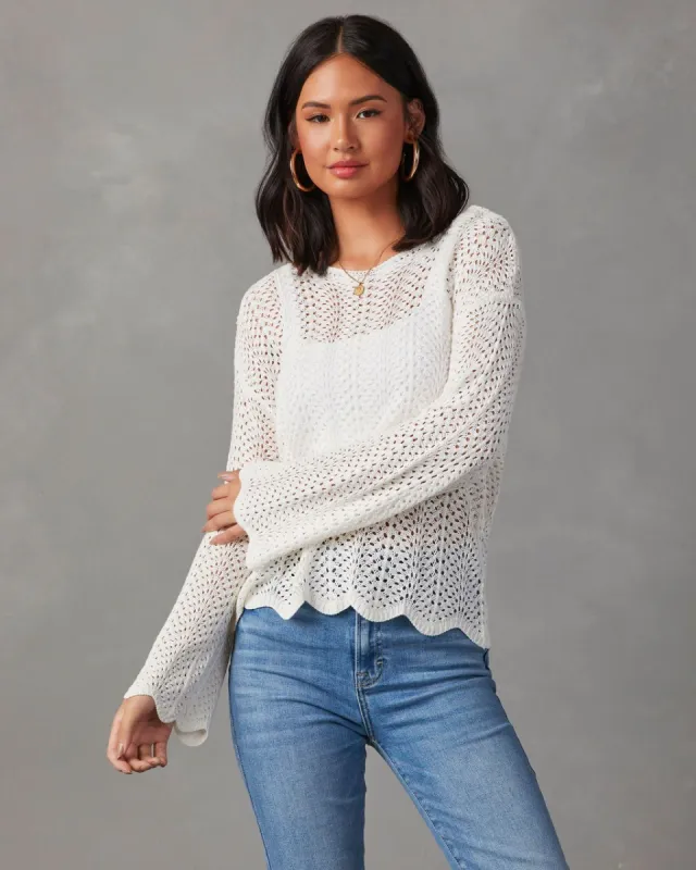 Abriana Sweater - White - SALE sold by Vici