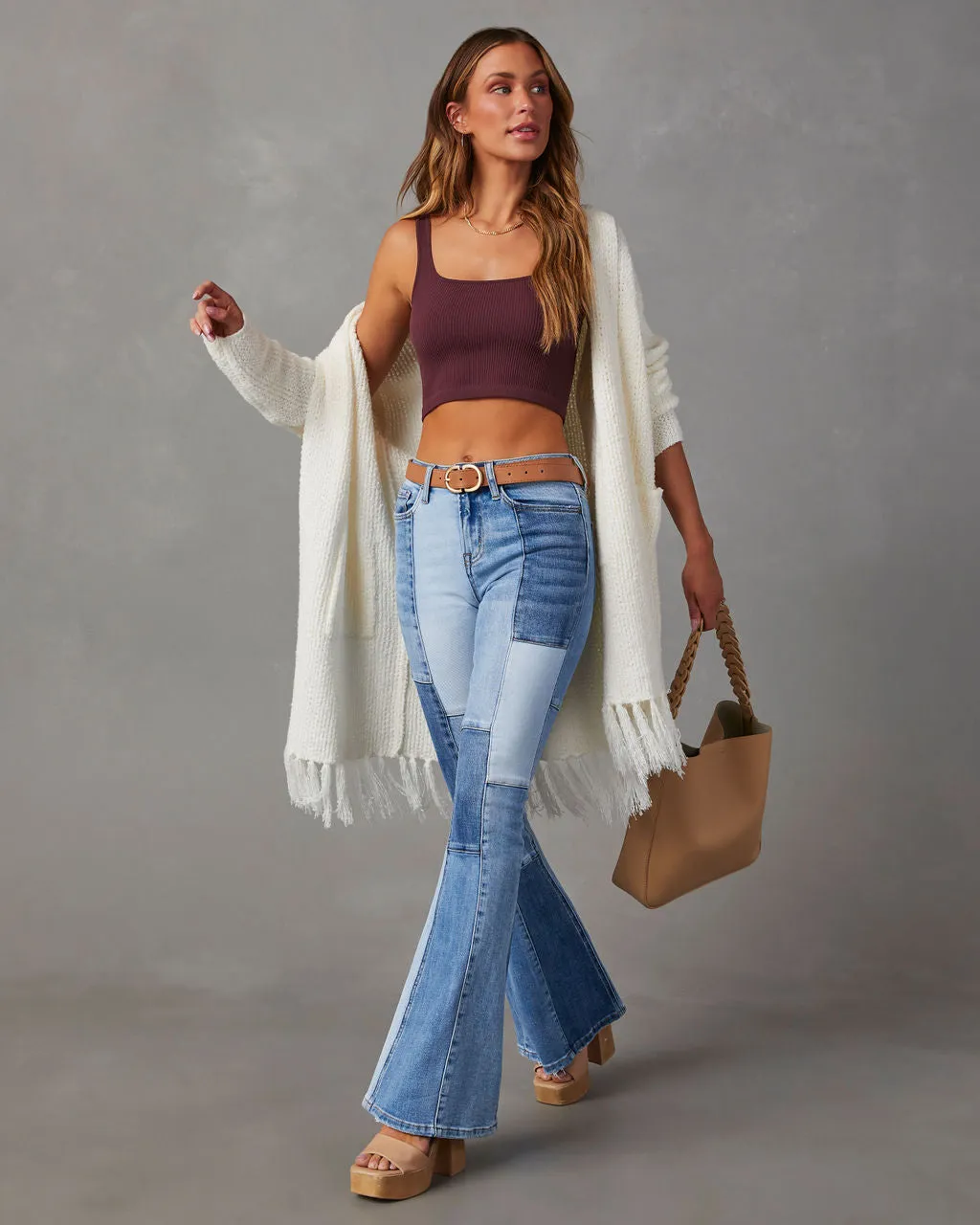 Nemah Fringe Hem Long Cardigan sold by Vici product image thumbnail 3