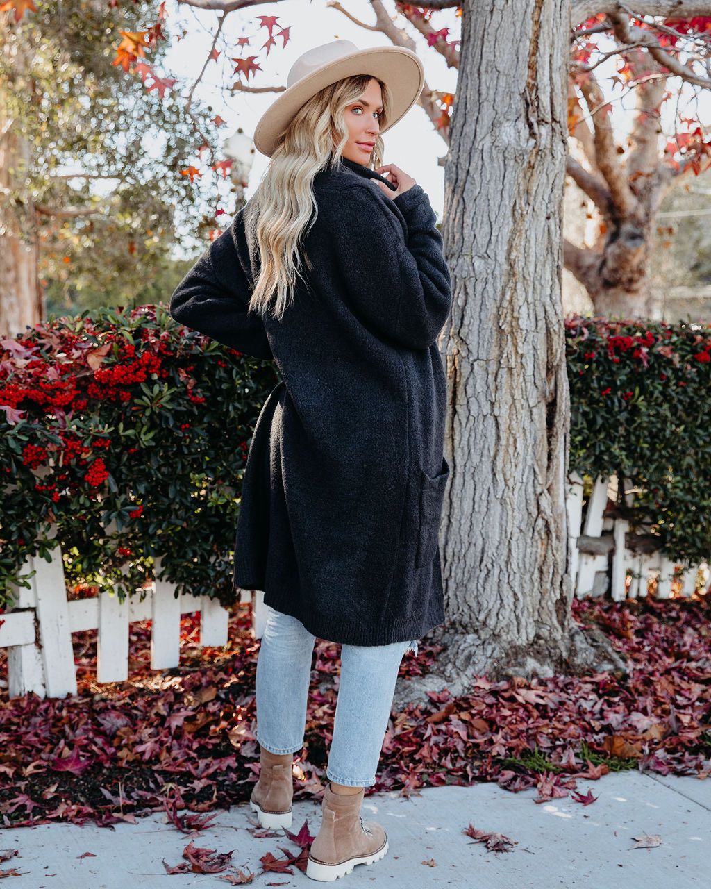 Jemima Pocketed Knit Cardigan - Charcoal - FINAL SALE sold by Vici product image thumbnail 2