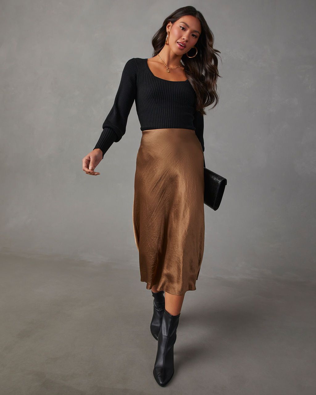 Keller Balloon Sleeve Ribbed Sweater - Black sold by Vici product image thumbnail 5