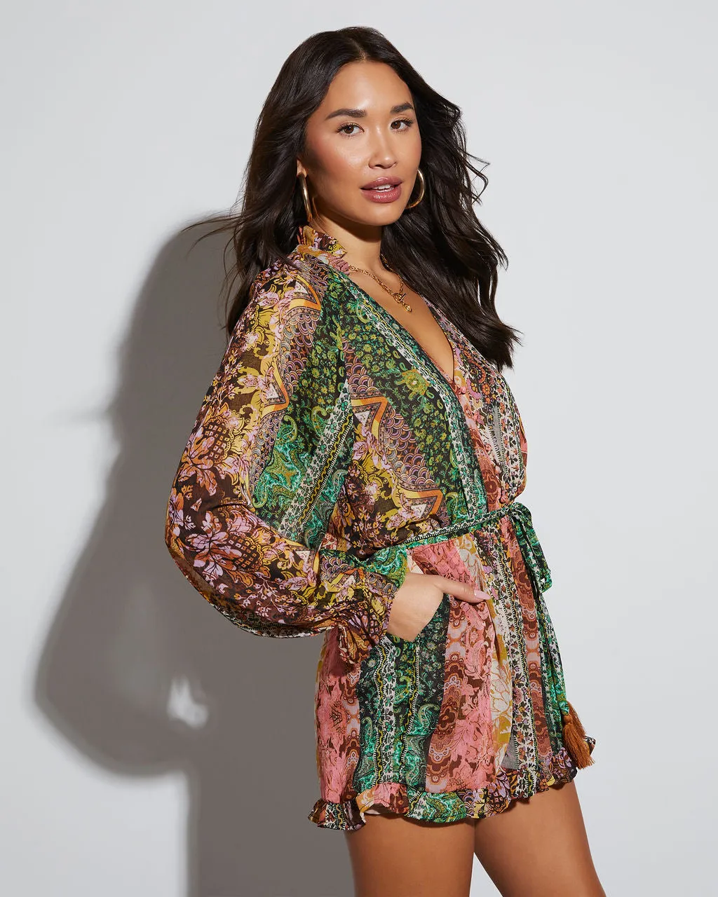 Cabana Paisley Romper sold by Vici product image thumbnail 3
