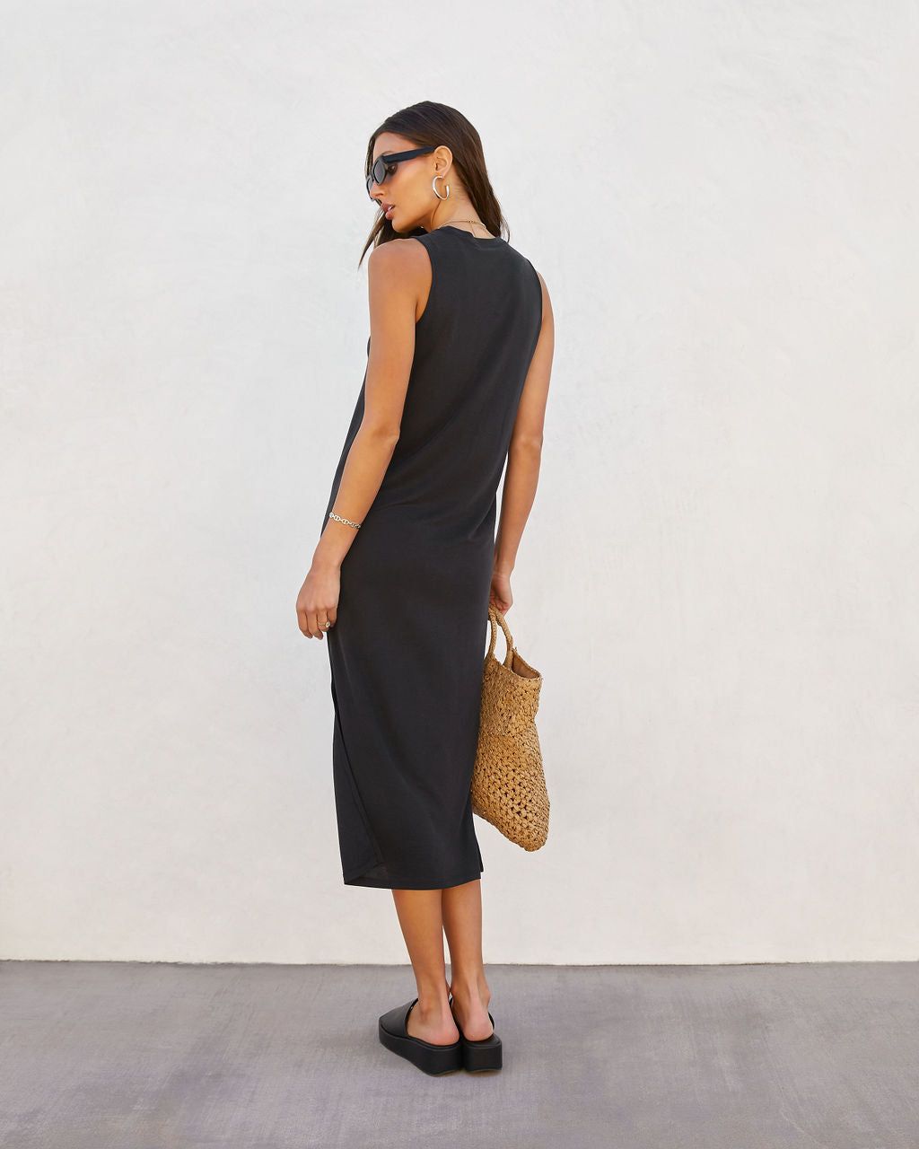 Cammie Side Slit Maxi Dress - Black - FINAL SALE sold by Vici product image thumbnail 3