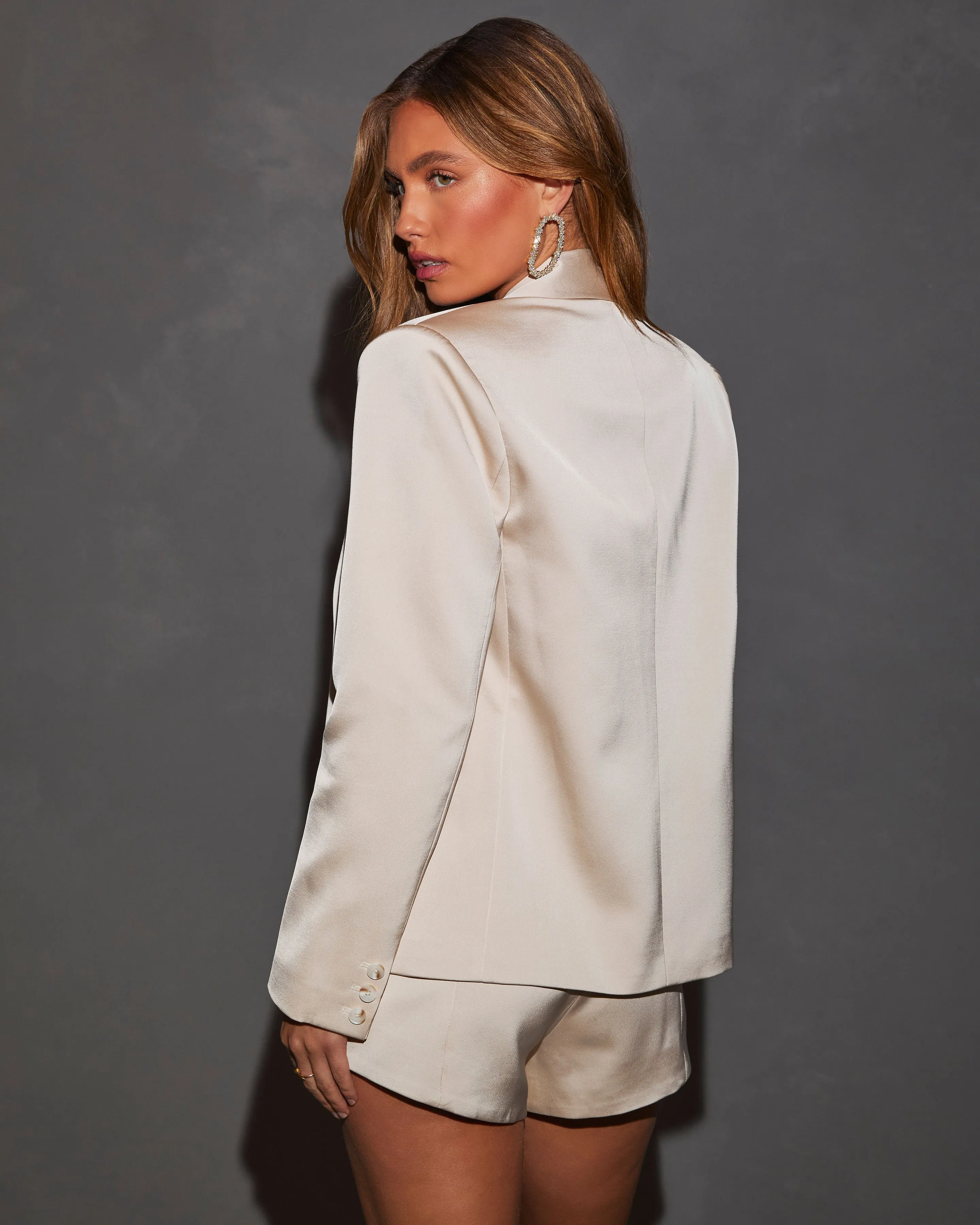 Rebekah Satin Single Breasted Blazer sold by Vici product image thumbnail 5