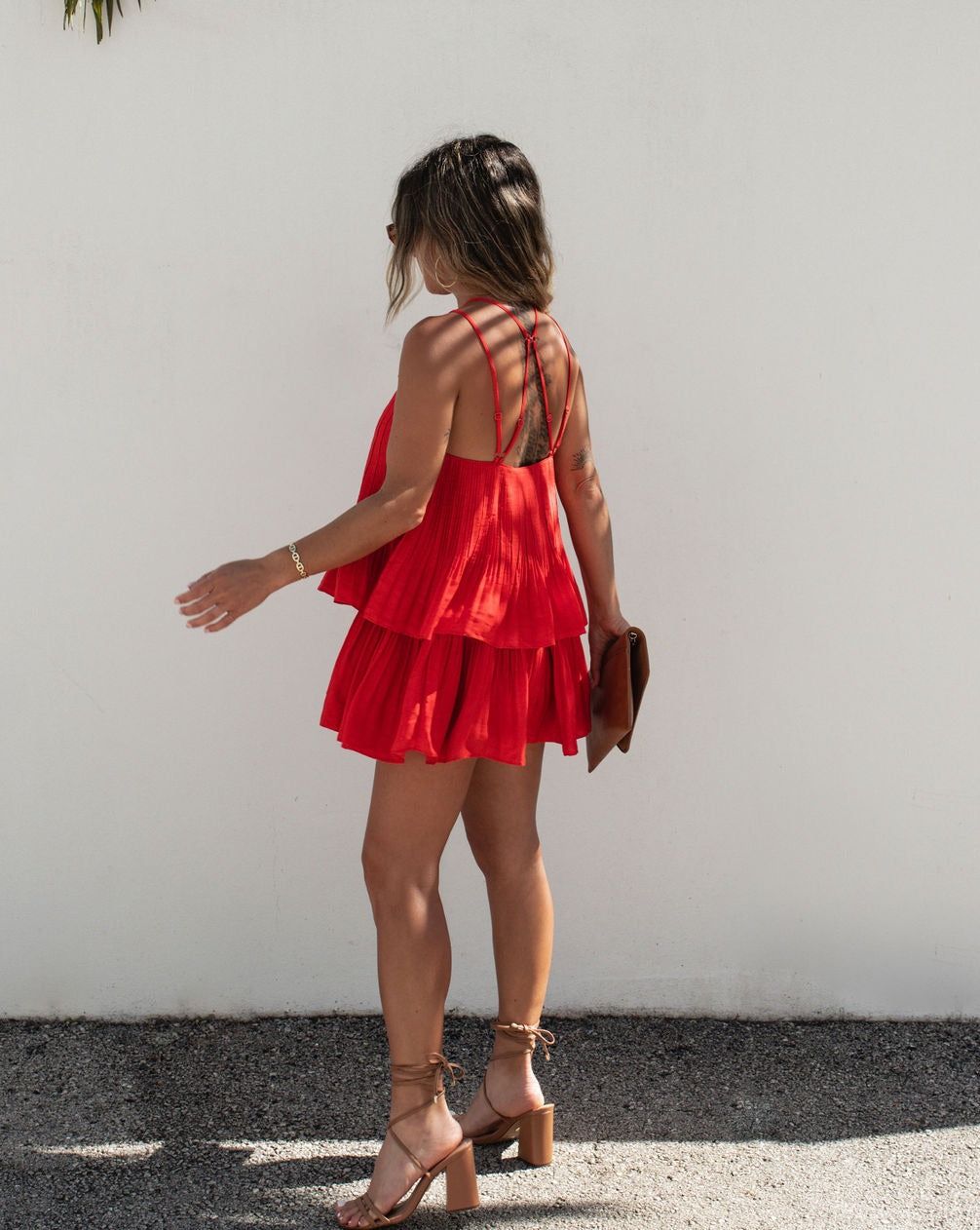 Scarletta Pleated Skort - Red - FINAL SALE sold by Vici product image thumbnail 5