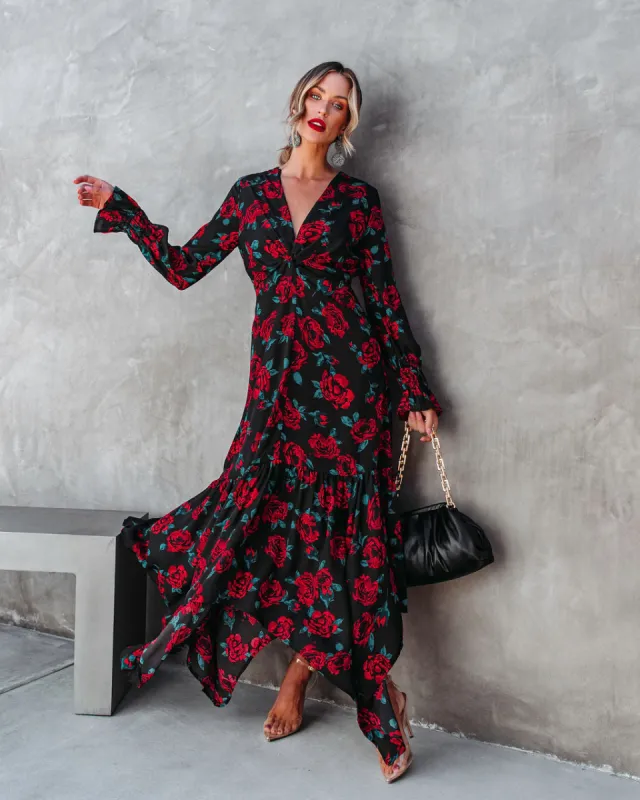 Fall In Love So Easily Floral Maxi Dress made by Vici