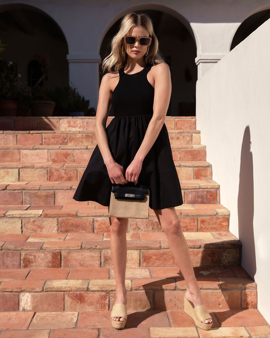 Elliot Cotton Pocketed Mini Dress sold by Vici product image thumbnail 3