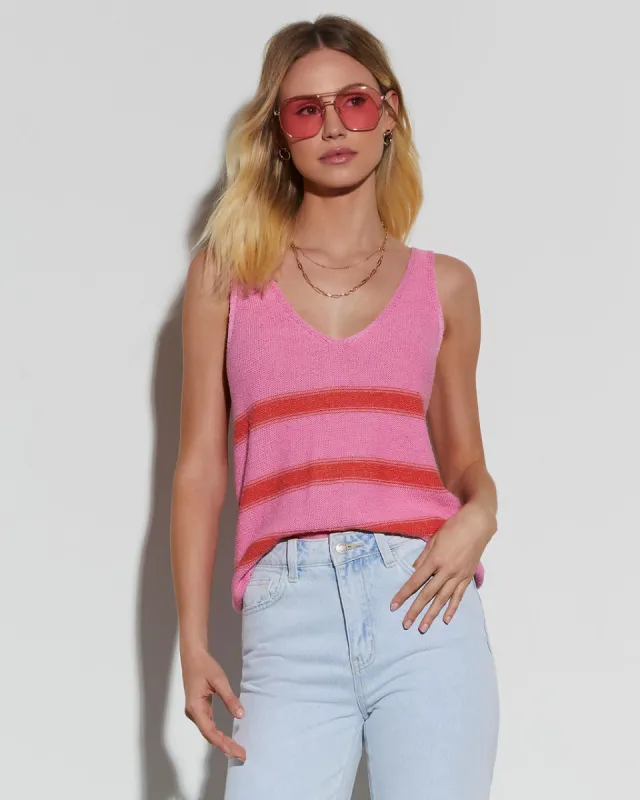 Arthur Knit Cotton Blend Striped Tank sold by Vici