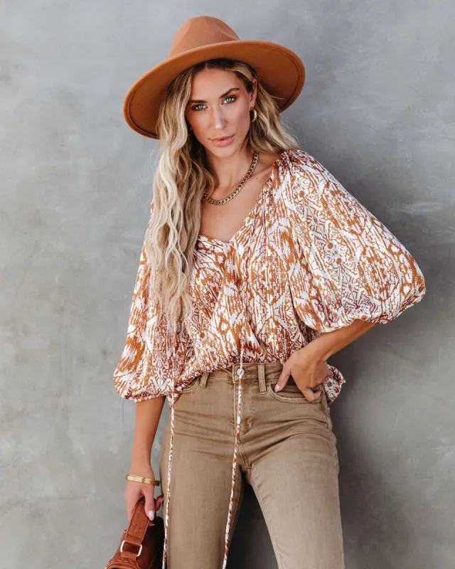 Wynnona Printed Lightweight Blouse sold by Vici