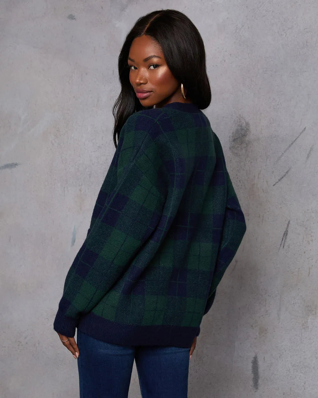 Fall Foliage Plaid Button Down Cardigan sold by Vici product image thumbnail 4