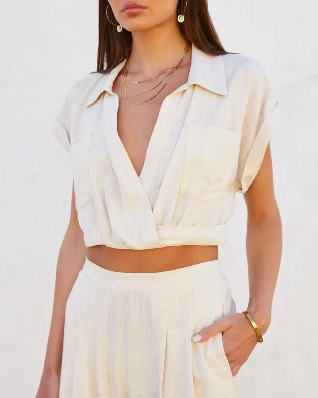 Cabo Pocketed Crop Top sold by Vici
