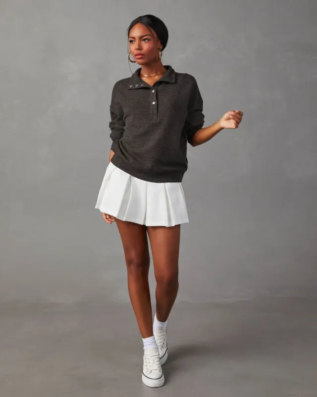 Kinsleigh Collared Pullover Sweater - Black sold by Vici