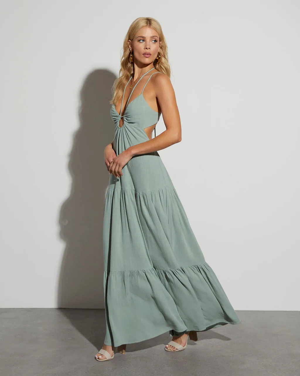 Frankie Tie Back Maxi Dress sold by Vici product image thumbnail 2