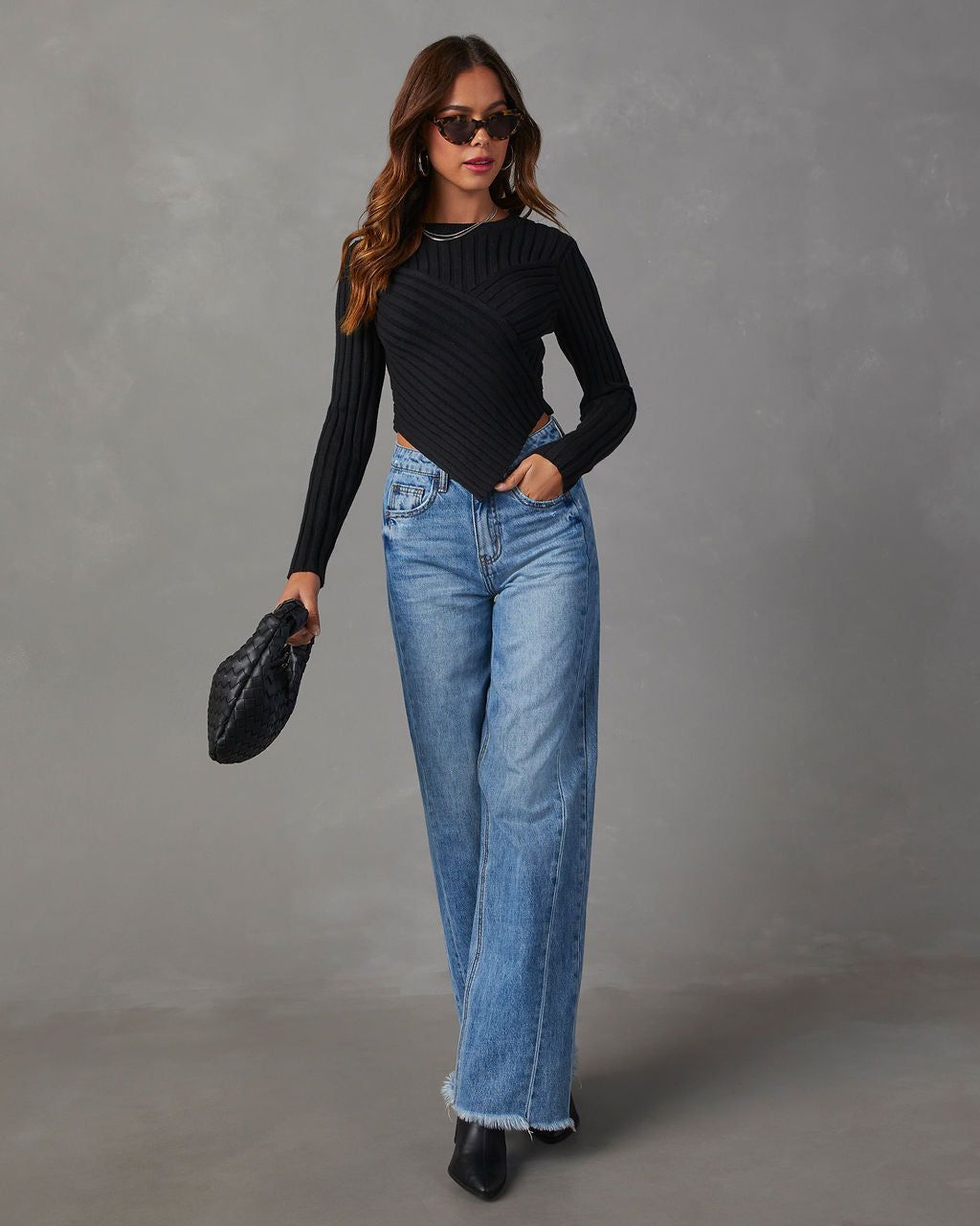 Marcia Cropped Sweater - Black sold by Vici product image thumbnail 2