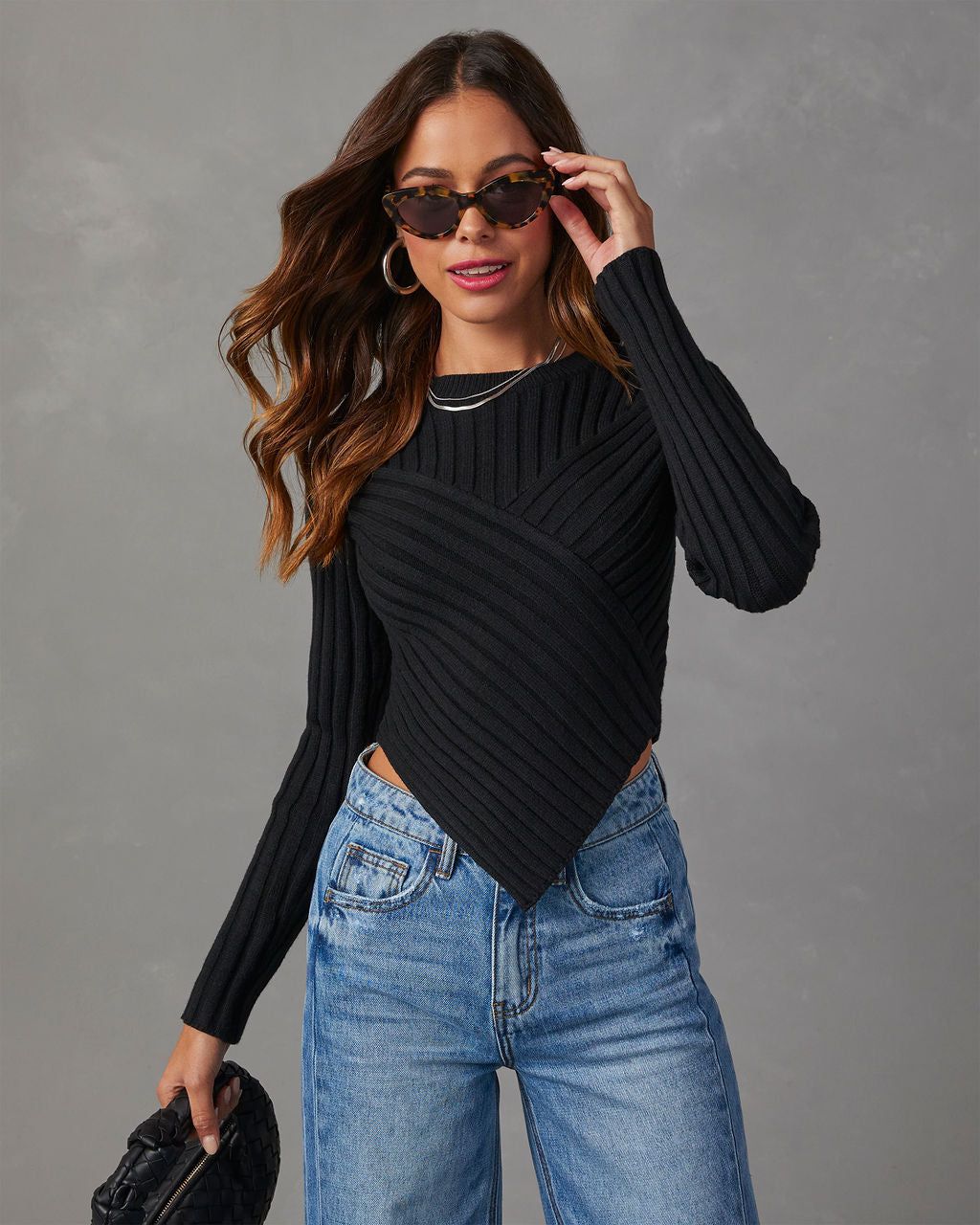 Marcia Cropped Sweater - Black sold by Vici product image thumbnail 5