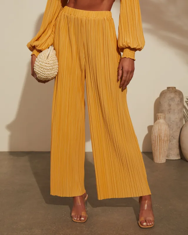 Ray Of Sunshine High Rise Trousers sold by Vici