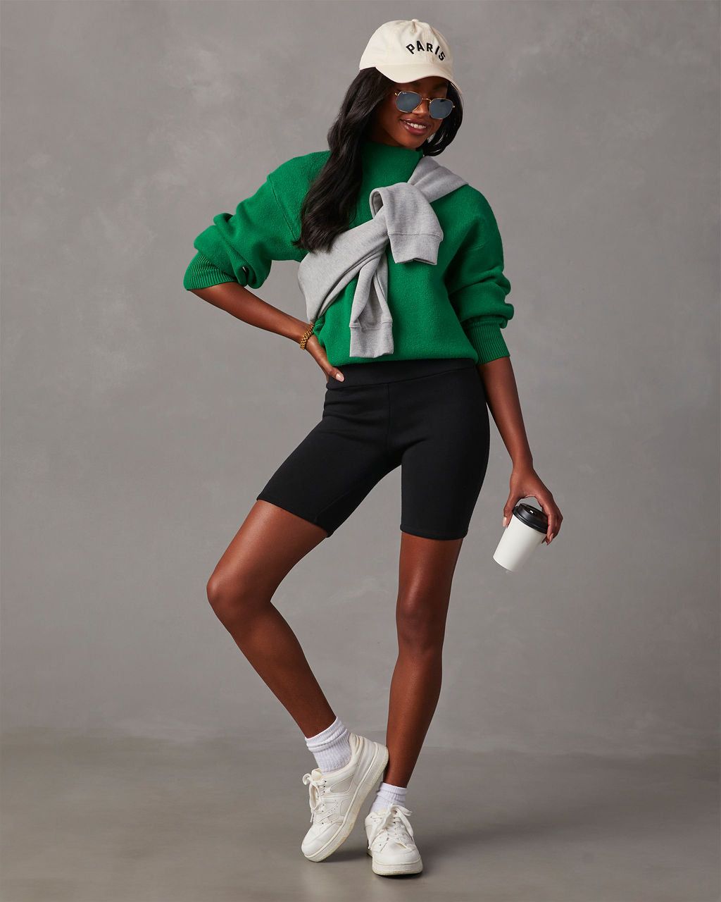 Amsterdam Mock Neck Sweater - Kelly Green sold by Vici product image thumbnail 6