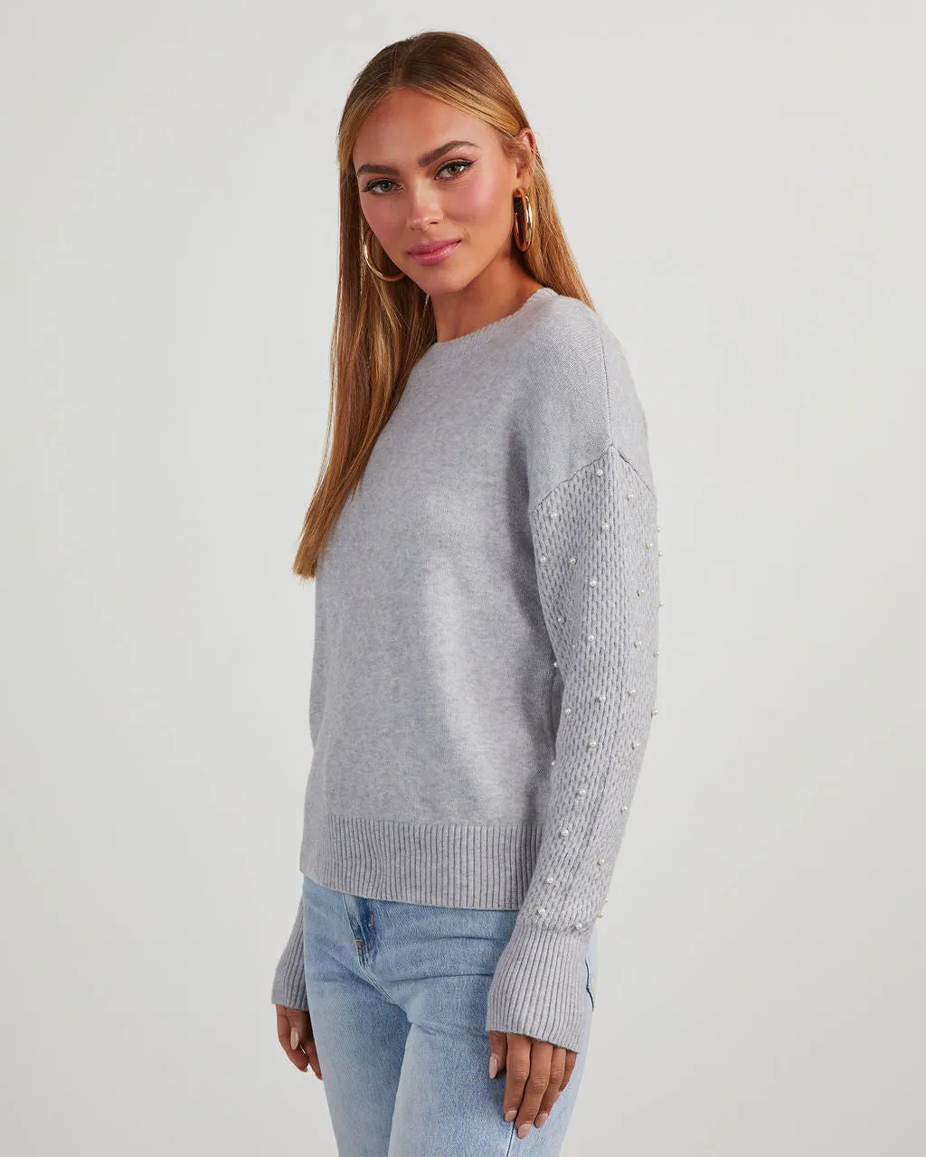 Priscilla Pearl Embellished Sweater sold by Vici product image thumbnail 4