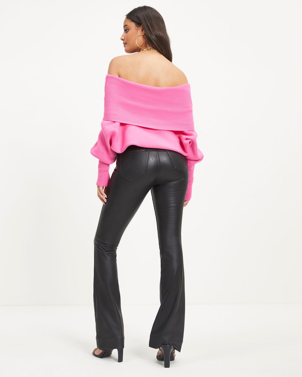 Laurel Knit Turtleneck Sweater - Hot Pink - FINAL SALE sold by Vici product image thumbnail 4