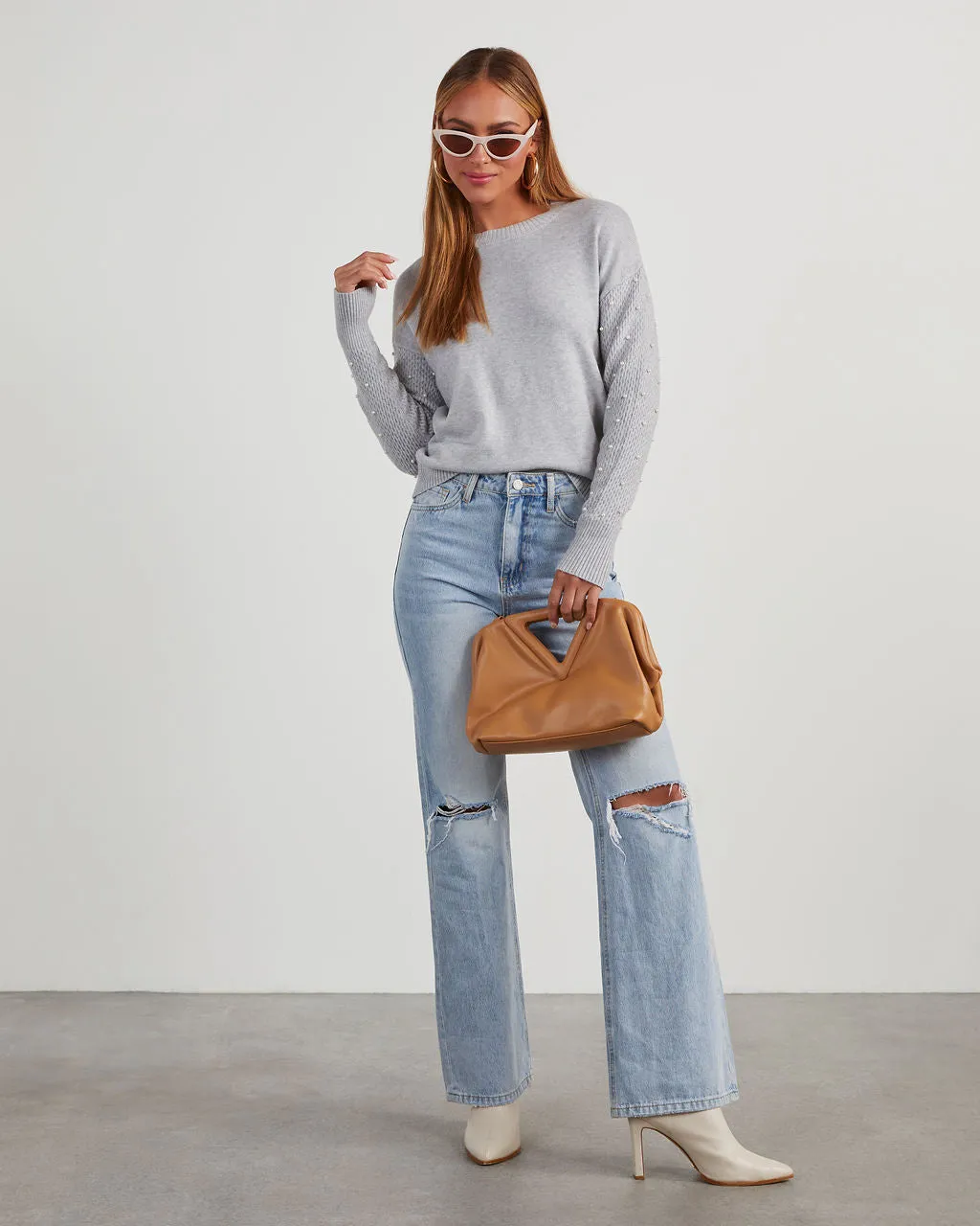 Priscilla Pearl Embellished Sweater sold by Vici product image thumbnail 2