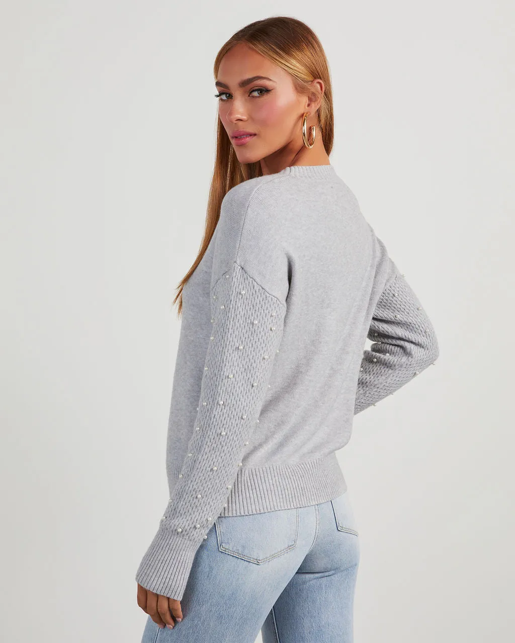 Priscilla Pearl Embellished Sweater sold by Vici product image thumbnail 5