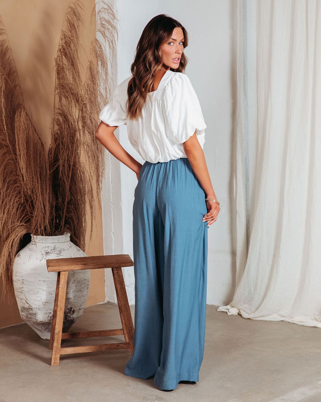 Anza Bubble Hem Top - White - FINAL SALE sold by Vici product image thumbnail 4