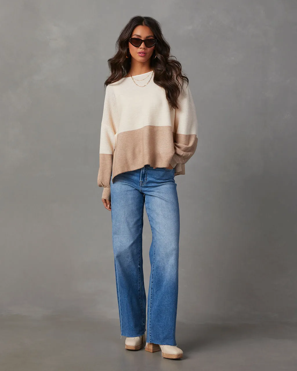 Sweet As Chai Colorblock Sweater sold by Vici product image thumbnail 5