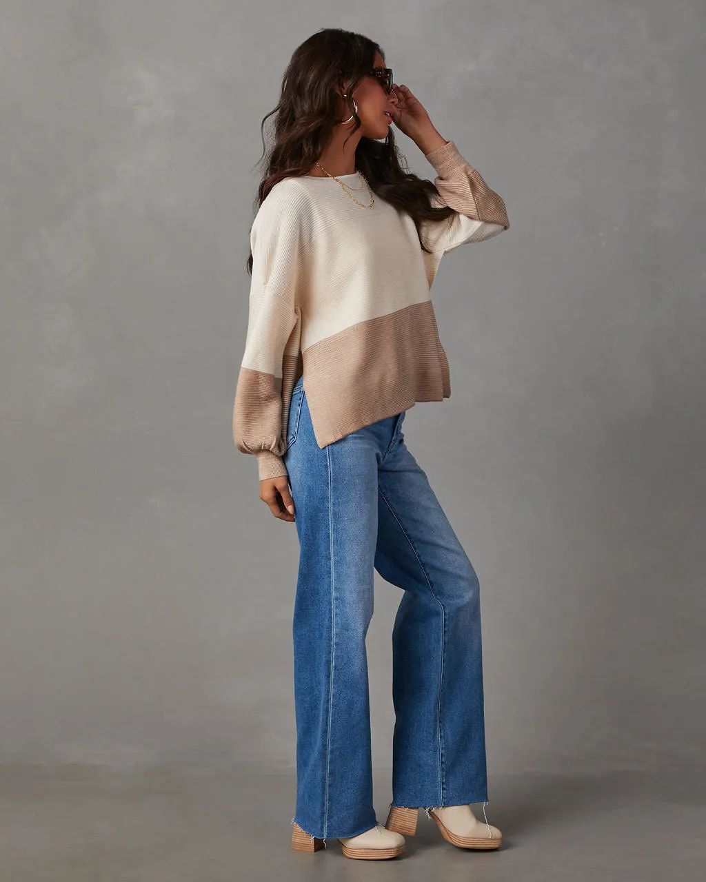 Sweet As Chai Colorblock Sweater sold by Vici product image thumbnail 3