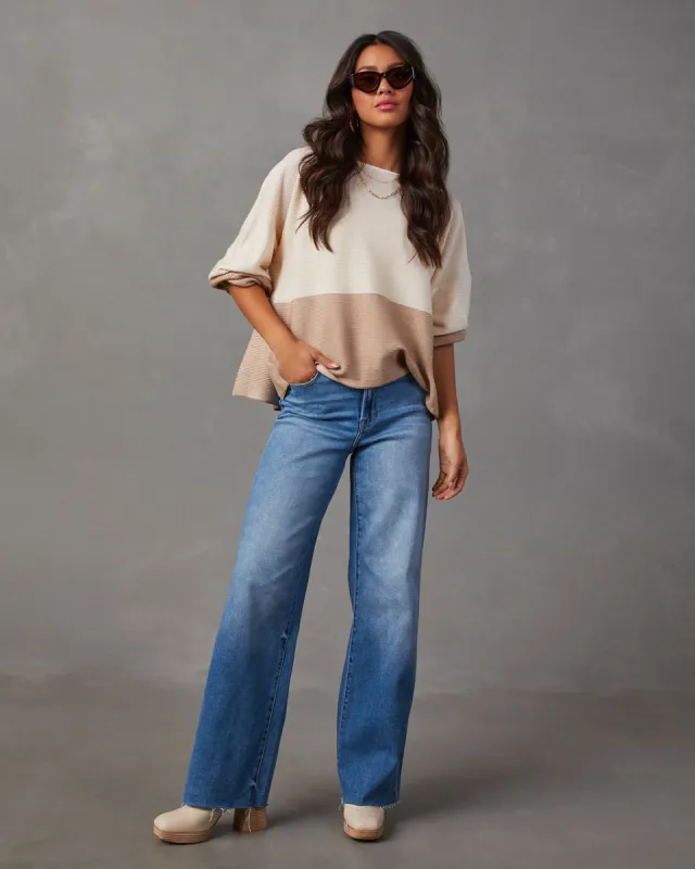 Sweet As Chai Colorblock Sweater sold by Vici