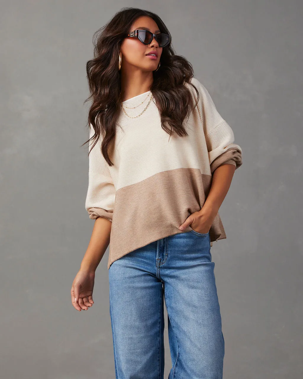 Sweet As Chai Colorblock Sweater sold by Vici product image thumbnail 2