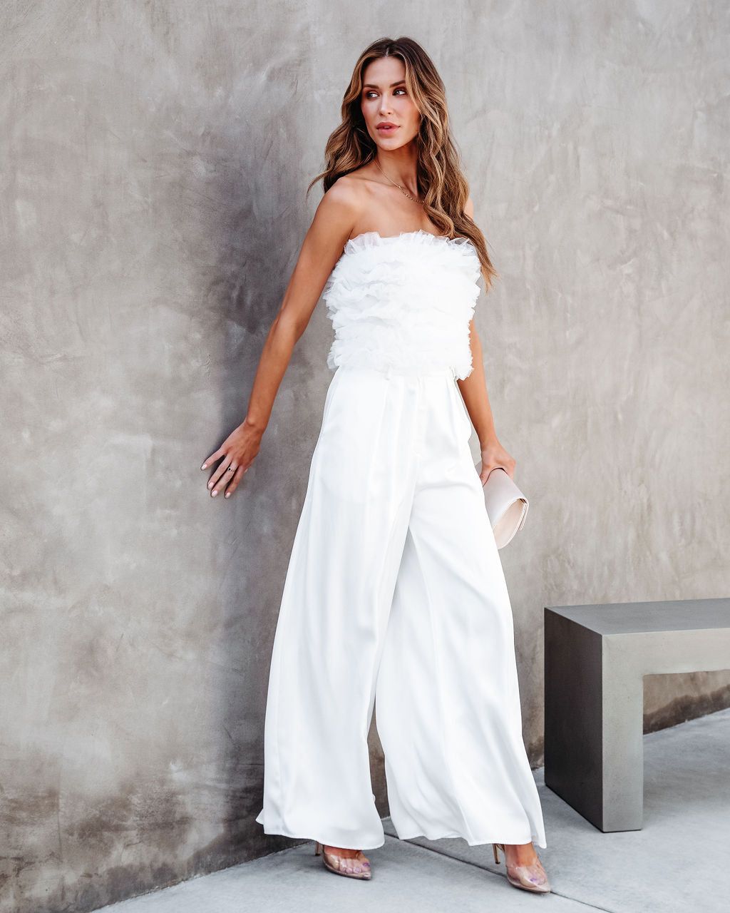 Gisella Strapless Tulle Top - White - FINAL SALE sold by Vici product image thumbnail 7