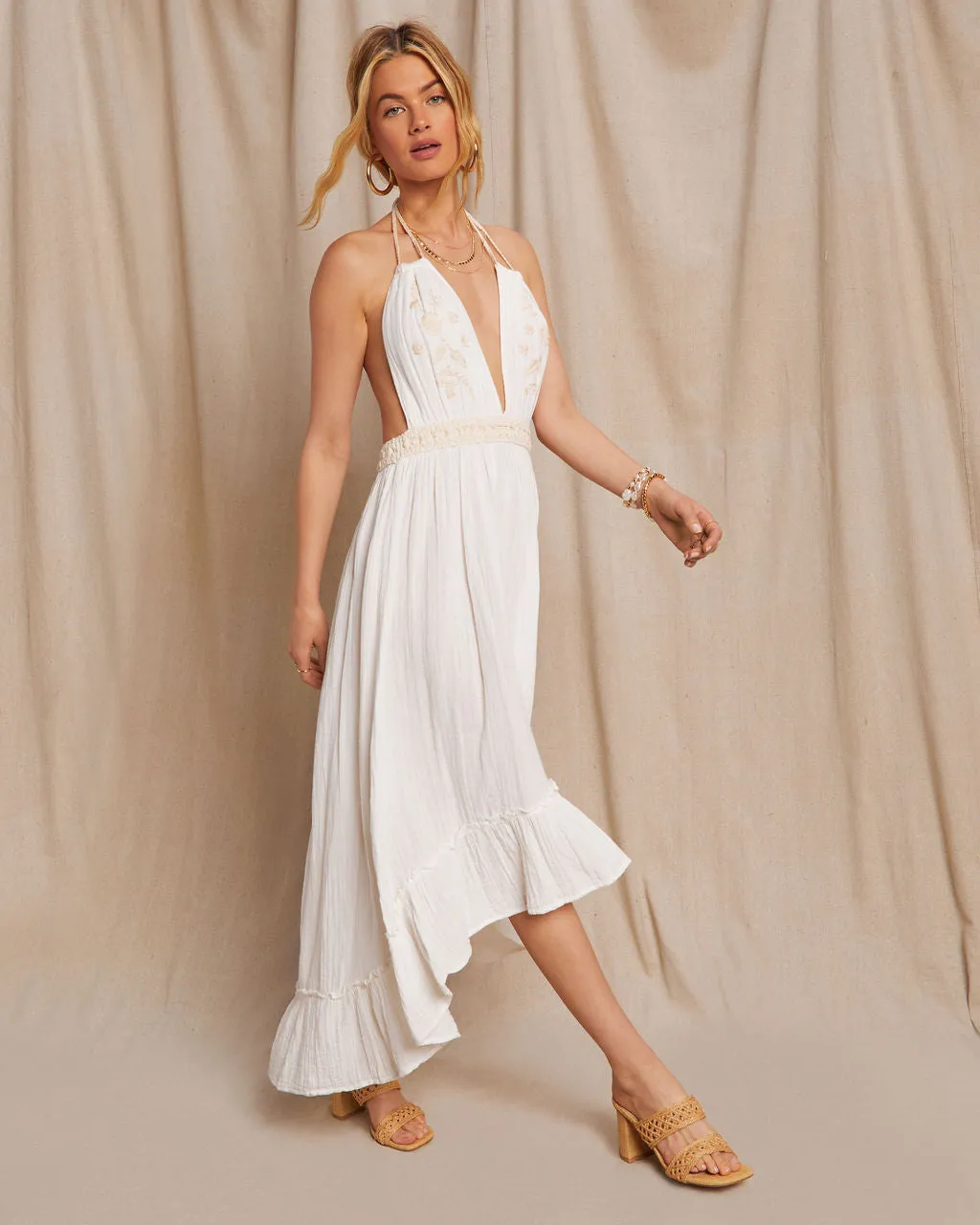 Emmie Crochet Embroidered Maxi Dress sold by Vici product image thumbnail 2
