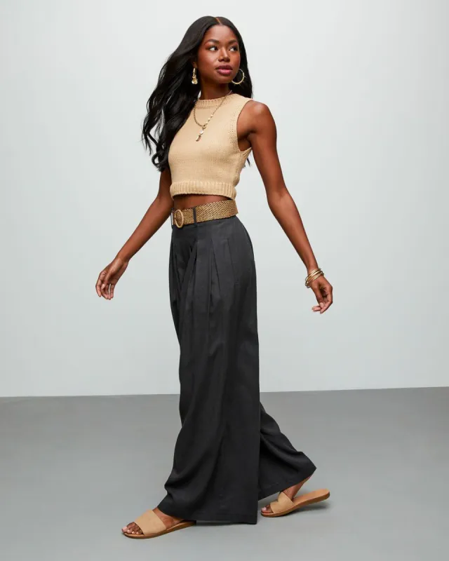 Leray Belted Pocketed Pants sold by Vici