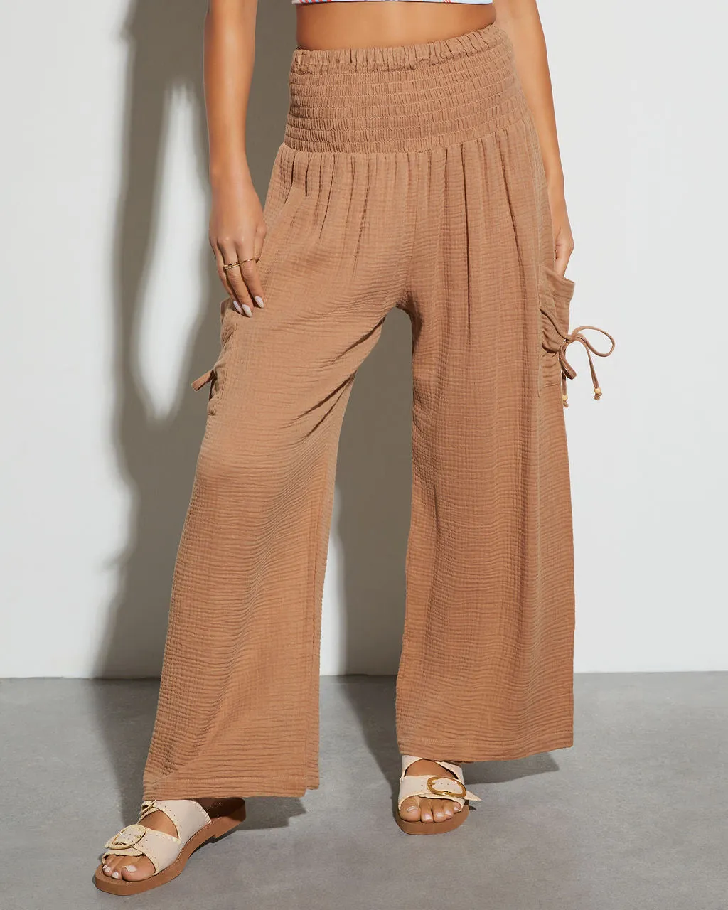 Clarice High Rise Wide Leg Pants sold by Vici