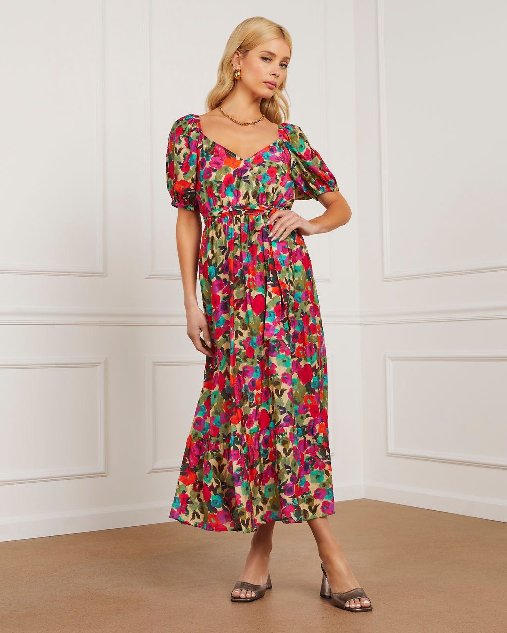 Willa Floral Midi Dress sold by Vici product image thumbnail 3