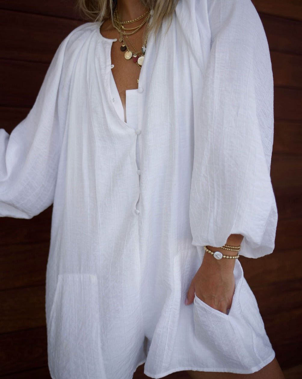 After Sun Pocketed Romper sold by Vici product image thumbnail 3