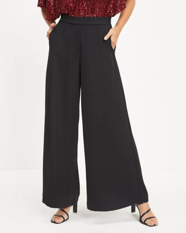 Spread The Cheer Wide Leg Pants - Black - FINAL SALE sold by Vici