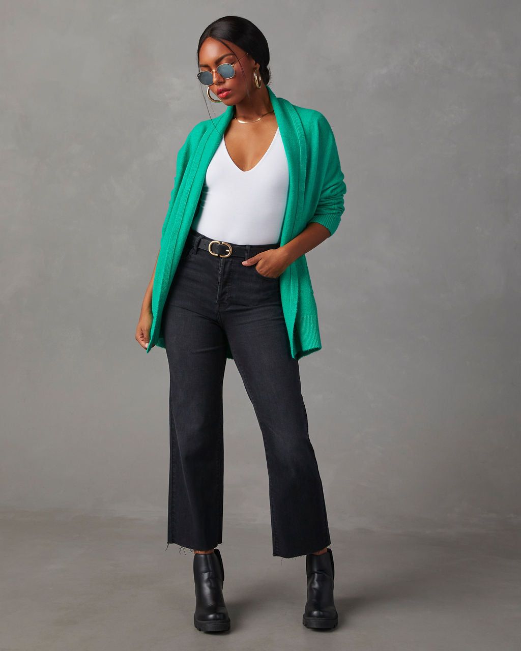 Darleen Oversized Cardigan - Kelly Green - SALE sold by Vici product image thumbnail 3