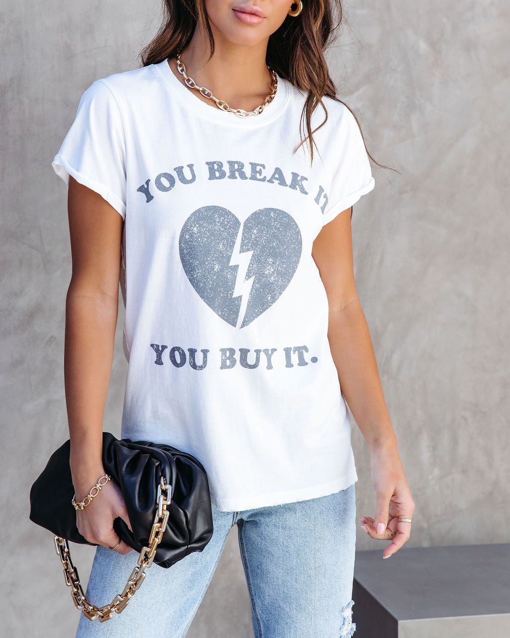 Break It You Buy It Cotton Tee sold by Vici product image thumbnail 2