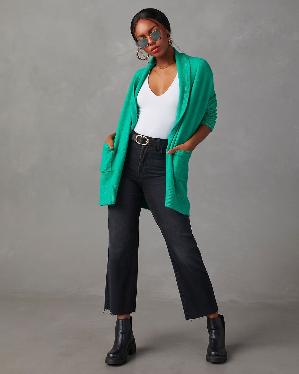 Darleen Oversized Cardigan - Kelly Green - SALE sold by Vici